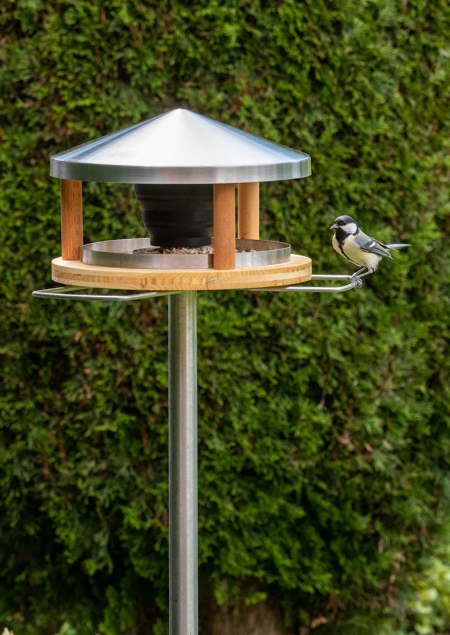 Vogelhaus "Lech" geölt (Holz - Edelstahl) (stehend)